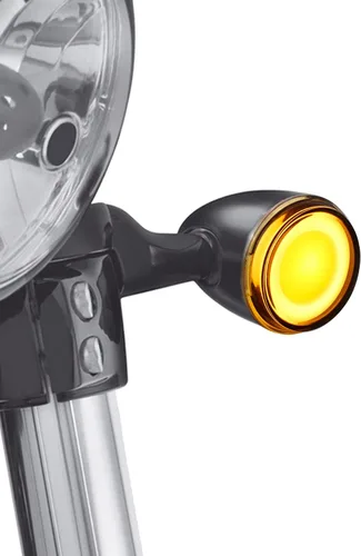 Vista 3 de 1157 Señales de giro LED delanteras y traseras de 2 pulgadas, luz de señal de giro de bala integrada lente ahumada compatible con Harley Softail