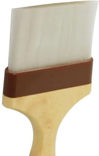 Vista 4 de TrueCraftware - Cepillo de repostería de cabeza plana de 4 pulgadas con mango de madera- Cepillo de repostería para untar cepillo de aceite