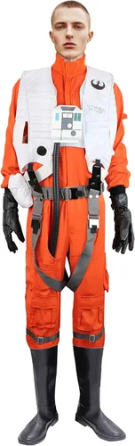 Vista 6 de Resistance Rebel Pilot Chaleco de doble capa X-Wing Star Wars (XL) Blanco, Blanco