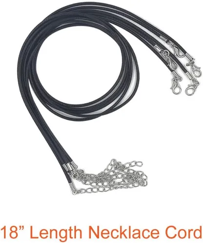 Vista 3 de Paxcoo 50 cordones de collar encerado negro de 18 pulgadas para hacer joyas