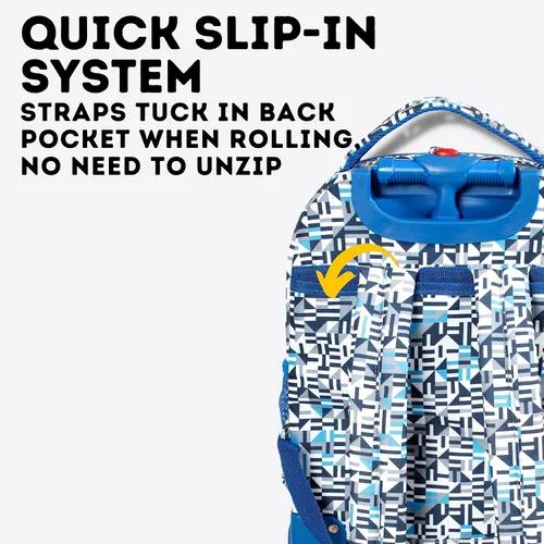 Vista 9 de J World New York Sunny - Mochila con ruedas para niños y adultos, azul (Geo Blue), talla única