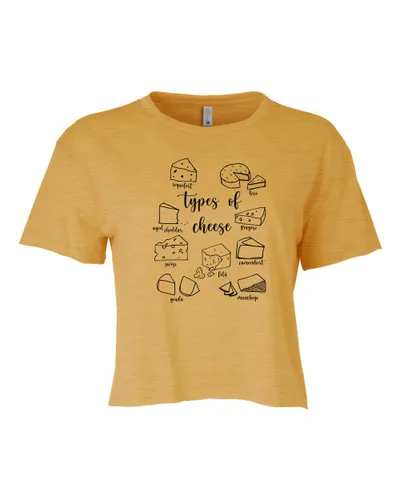 Vista 14 de I Walk The Lime, Cute Women's Screen Printed Crop Tee, Shirts With Sayings, Heather Gray or Gold (S, Heather Gray)