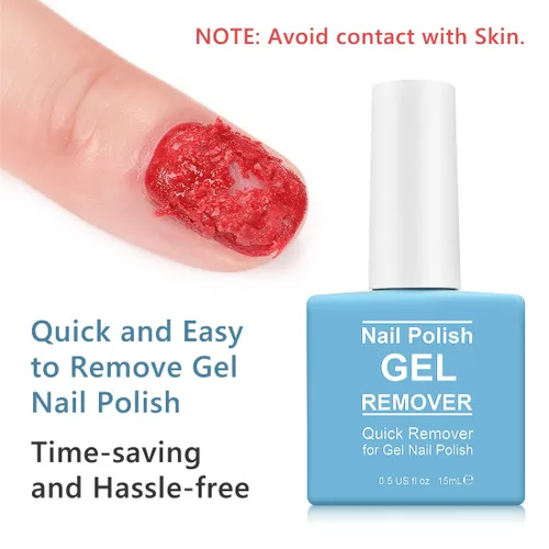 Vista 4 de SOLOTREE Gel removedor de esmalte de uñas, removedor de esmalte de uñas, kit de removedor de esmalte de uñas de gel, gel removedor de esmalte