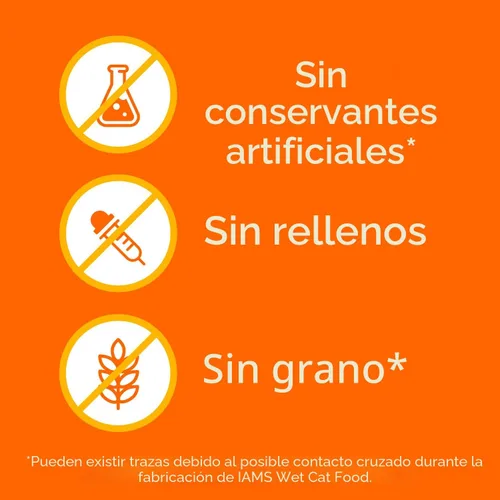 Vista 7 de IAMS Perfect Portions - Paté de comida húmeda para gatos adultos saludables, sin granos, receta de pollo, 2.6 onzas, bandejas gemelas fáciles