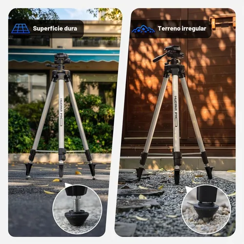 Vista 4 de Huepar Pro PT250 100-Inch Laser Level Tripod, 1/4"-20 & 5/8"-11 Mounts
