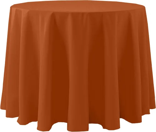 Vista 13 de Ultimate Textile Cotton-Feel - Mantel redondo de 90 pulgadas para comedor, color berenjena, color morado