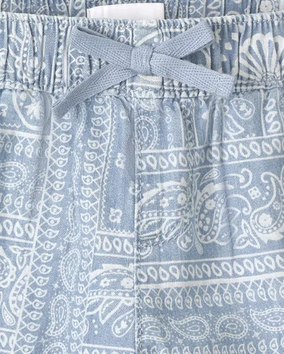 Vista 2 de The Childrens Place Pantalones cortos de sarga con estampado para niñas
