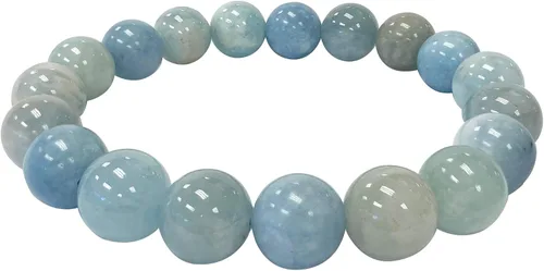 Vista 297 de Gem Avenue Handmade Round Bead Stretch Bracelet Unisex Natural Stone Beaded Jewelry for Men & Women, Elastic Wristband for Daily Wear