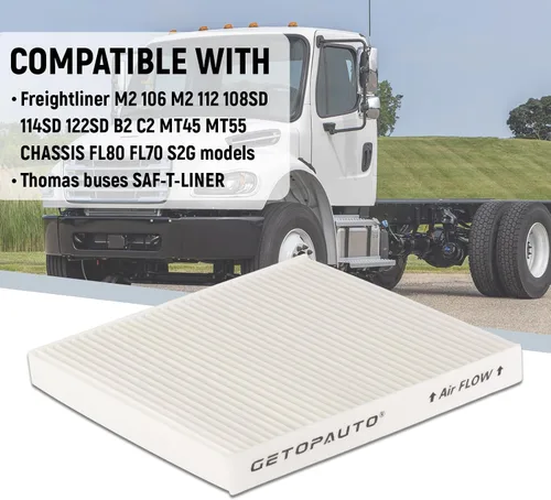 Vista 3 de GETOPAUTO PA5359 Filtro de aire de cabina apto para Freightliner M2 106 112 108SD 114SD 122SD camiones o autobuses reemplaza N10G-36000006 AF26427