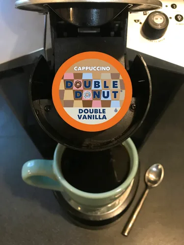 Vista 23 de Double Donut Coffee Cápsulas de Café Half Caff, Cápsulas de Café de Media Cafeína de Porción Individual para Cafeteras Keurig K Cup, Tostado Medio