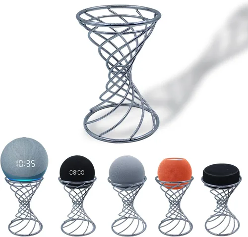 Vista 8 de Dutiplus Soporte decorativo de mesa con altavoz inteligente para Echo Dot 3ª/4ª/5ª generación, Echo 4ª/5ª generación, Echo Glow, Apple Homepod Mini