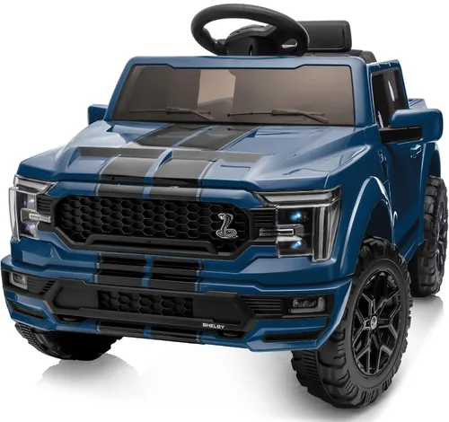 Vista 12 de Hikiddo Ford Shelby F-150 con Licencia 24V Juguete de Montar para Niños, Coche Eléctrico para Niños con Control Remoto, Motores de 400W - Negro