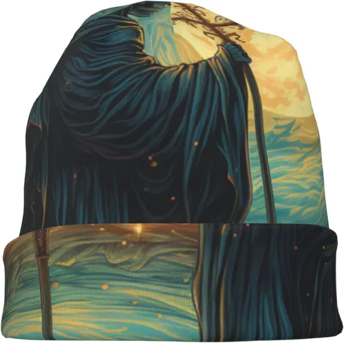 Vista 7 de Gorro de punto holgado con diseño de calavera para mujeres y hombres, verano e invierno