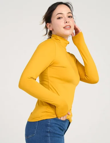 Vista 5 de LAPASA Women Mock Neck Thermal Underwear Top Undershirt Lightweight Midweight Fleece Lined Long Sleeve Base Layer L87L89