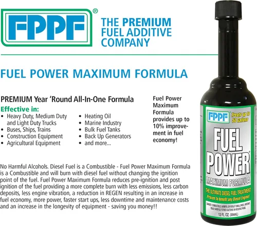 Vista 3 de Fuel Power - Tratamiento de combustible diésel de fórmula máxima, 12 onzas, paquete de 1