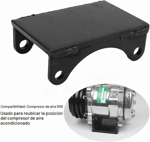 Vista 2 de 508 Kit de soporte de montaje para compresor de aire acondicionado, soporte de hierro con hardware para reemplazo e instalación del compresor de CA