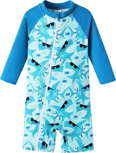 Vista 8 de UMELOK Traje de Baño para Bebé Niño UPF 50+ con Protección Solar y Protección contra Erupciones