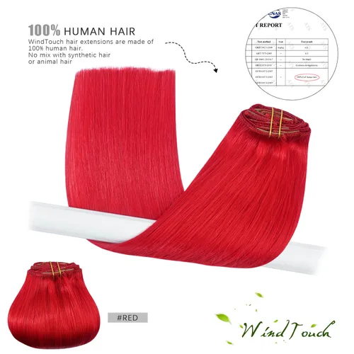 Vista 59 de WindTouch - Extensiones de cabello humano real con clip, color marrón claro a rubio con reflejos #6P613, 22 pulgadas, 4.33 onzas, 7 piezas #6p613