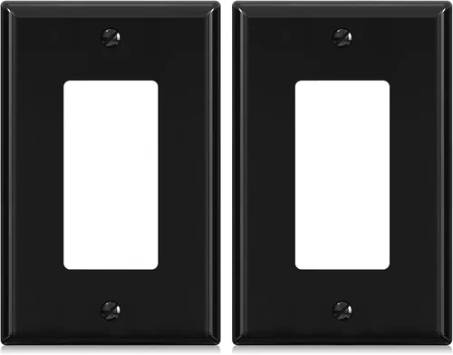 Vista 18 de ELEGRP Placa de pared decorativa para receptáculo, cubiertas decorativas de 1 gang de tamaño mediano, placas frontales de policarbonato irrompibles