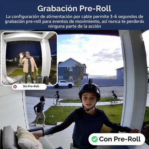 Vista 12 de WYZE Cámara de timbre con cable v2 (se requiere cableado de timbre existente), timbre de video de seguridad 2K, visión nocturna a color, audio de 2