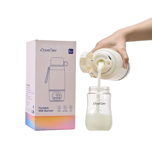 Vista 8 de Calentador de biberones portátil para viajes, calentador de leche materna y fórmula de calentamiento rápido con batería de 16,000 mAh, calentador