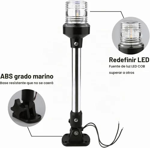Vista 4 de Marinexplore Luz de Popa - Luces LED Blancas de Ancla y Bimini Top para Pontones y Barcos de Pesca, 3NM, 12-24V, 12