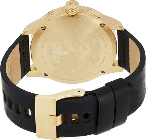 Vista 2 de Diesel de los hombres dz1801Rasp Oro piel Negro Reloj