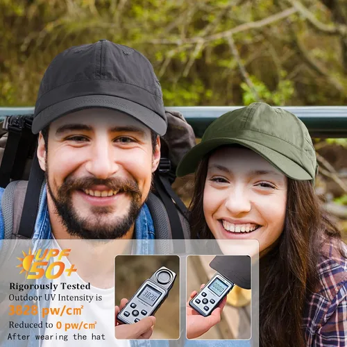 Vista 58 de Gorra de béisbol impermeable para hombre, sombrero de lluvia plegable para correr al aire libre, sombrero de pesca solar