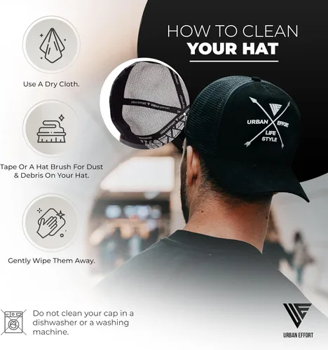 Vista 136 de Urban Effort Gorra trasera de malla, para hombres y mujeres, gorra de béisbol de 5 paneles, gran cierre a presión para caza y senderismo