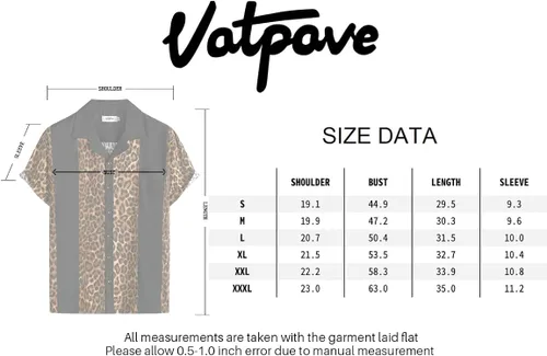 Vista 7 de VATPAVE Camisa hawaiana de manga corta con botones para hombre