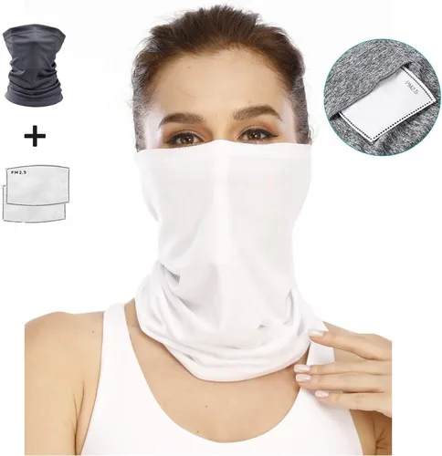 Vista 4 de YEKEYI - Funda protectora para la cara de verano, protección UV, bufanda para la cara, cuello, polaina, pañuelo mágico, protector solar