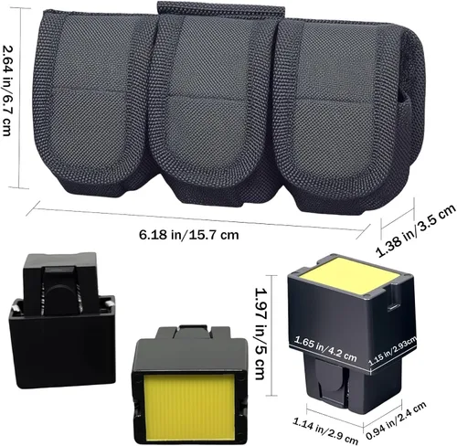Vista 4 de Paquete de 3 cartuchos de pistola aturdidora con bolsa de almacenamiento.
