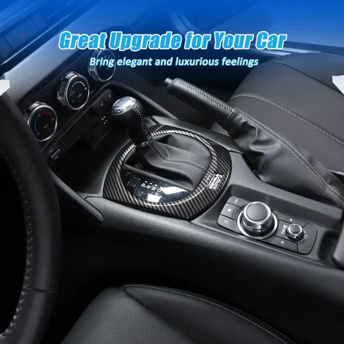 Vista 4 de Adhesivo para marco de cambio de marcha interior de automóvil para Mazda MX-5 ND 2015-2026 Cubierta de panel de consola central, accesorios