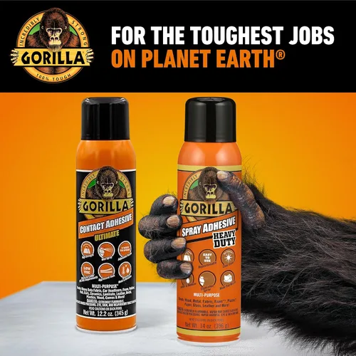 Vista 7 de Gorilla Adhesivo en aerosol resistente, multiusos y reposicionable