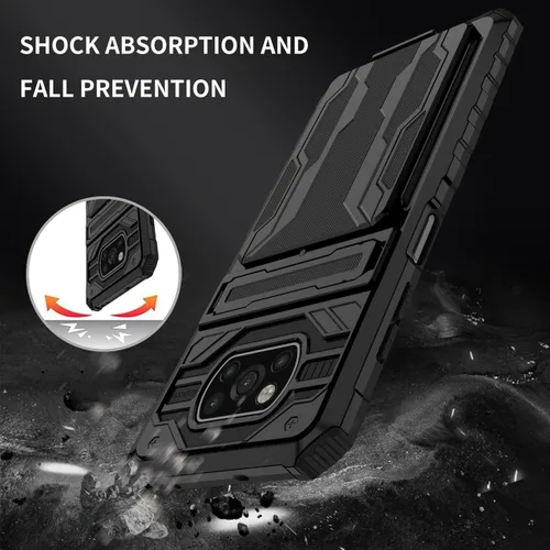 Vista 7 de Funda de teléfono para Xiaomi Poco X3 NFC/Poco X3 Pro/Poco X3 con protector de pantalla, cartera desmontable titular de tarjeta de crédito Soporte