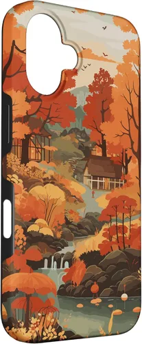 Vista 3 de Tema de otoño y coloridas hojas y árboles de otoño, colores de otoño para iPhone 16