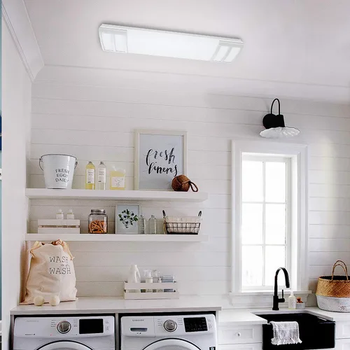 Vista 6 de FAITHSAIL - Luces LED de 2 pies, 20 W, 2200 lm, luces LED lineales de montaje empotrado, 4000 K, luz blanca neutra, lámpara de techo LED para cocina