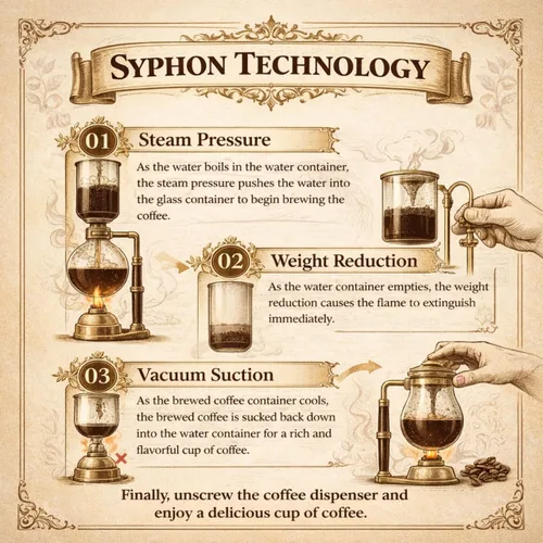 Vista 4 de Nispira Belgium Royal Family Balance Syphon - Cafetera vintage con gravedad única, sistema de preparación al vacío, cobre, 16.9 fl oz
