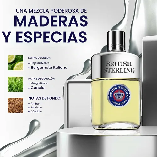 Vista 4 de British Sterling por Dana para Hombre. Colonia Splash, 3.8 onzas