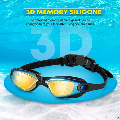 Vista 4 de portzon Gafas de natación antiniebla, transparentes, sin fugas, talla única