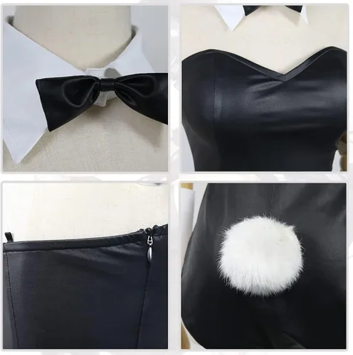Vista 3 de Bunny Costume Women Bunny Girl Suit Anime Role Play Senpai Cosplay One Piece Bodysuit Stockings Set for Women Outfit