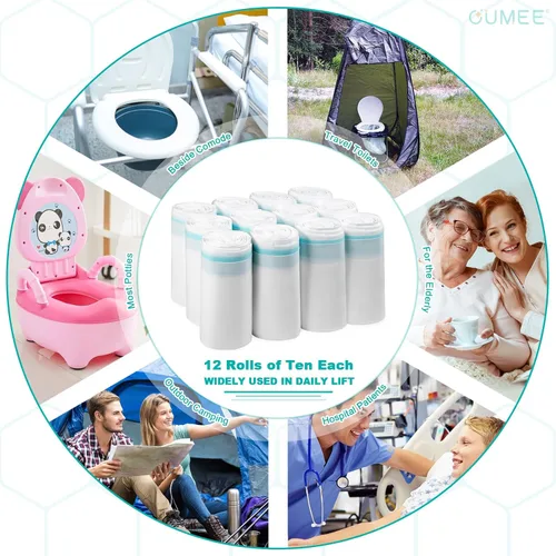 Vista 7 de 120 forros desechables para cómoda de mesita de noche, además de revestimientos de cómoda, forros portátiles para ir al baño para adultos, bolsas