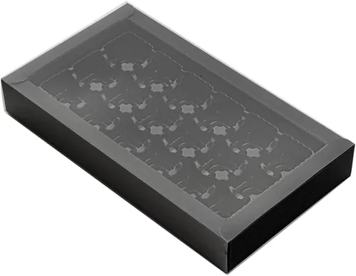 Vista 2 de Restaurantware Cajas rectangulares de chocolate de papel negro, paquete de 100