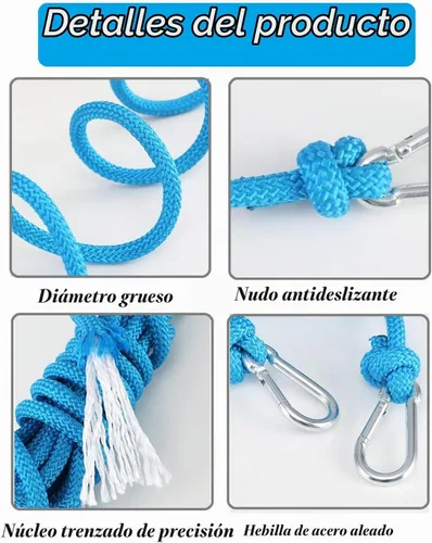Vista 5 de Clothesline - Cuerda de secado de ropa, portátil, ajustable, para interiores y exteriores, línea de ropa a prueba de viento, colgador para camping