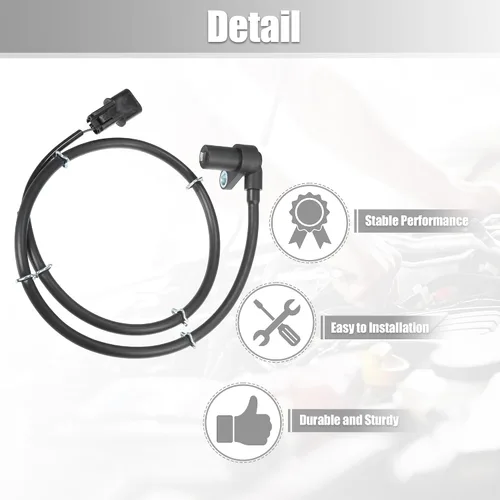 Vista 6 de uxcell Sensor de velocidad ABS delantero derecho para Mitsubishi Montero 1997-2000 No.MR334712/MR307045