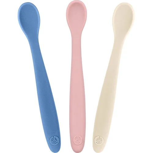 Vista 7 de WeeSprout Cucharas de silicona para bebé, utensilios de alimentación infantil de primera etapa con punta suave, utensilios de cocina flexibles