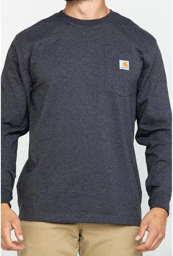 Vista 4 de Carhartt - Camisa de ajuste holgado para hombre, pesada, de manga larga y con bolsillo