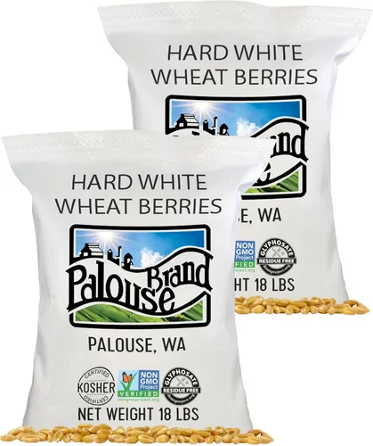 Vista 13 de Marca Palouse Certificada Libre de Residuos de Glifosato Grano de Trigo Duro Blanco 15 Libras Paquete de 3 Cultivado por una Familia
