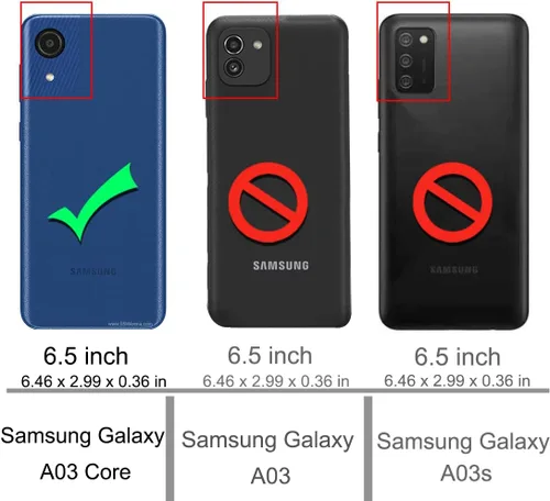 Vista 2 de Osophter Funda para Galaxy A03 Core con 2 protectores de pantalla transparente esquinas reforzadas TPU absorción de golpes flexible para Samsung