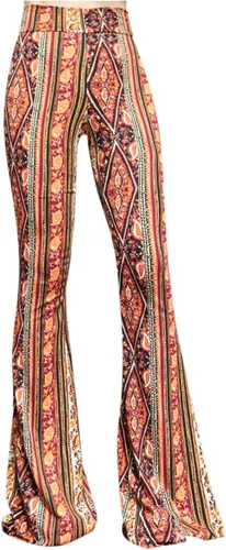 Vista 77 de ShopMyTrend - Pantalones de yoga largos con piernas anchas y acampanadas estilo palazzo, con cintura alta, para mujer